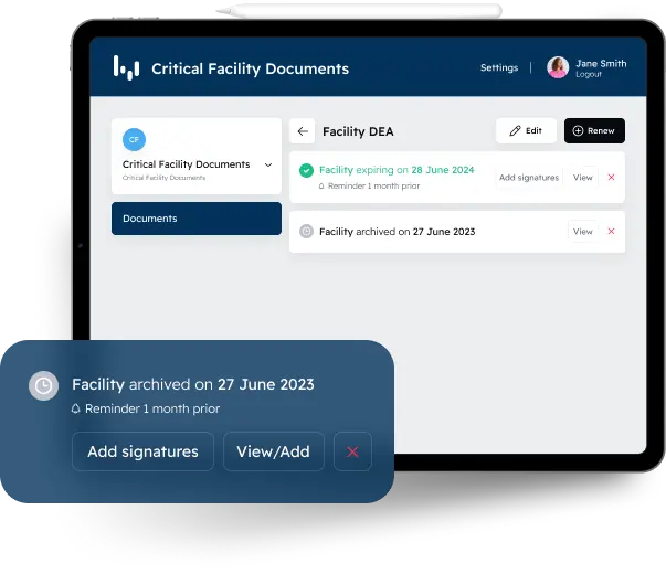 Critical Facility Documents