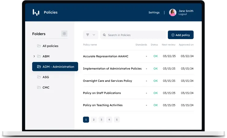Policies list