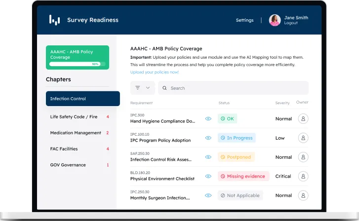 Policy coverage gap report
