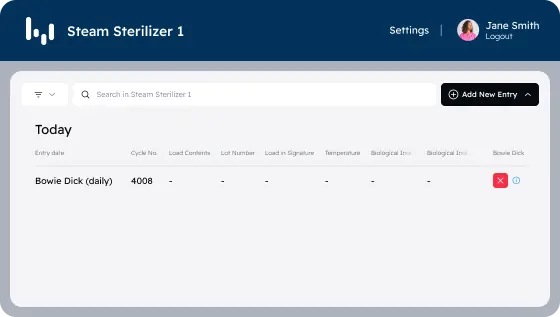 Tracking Steam Sterilizer